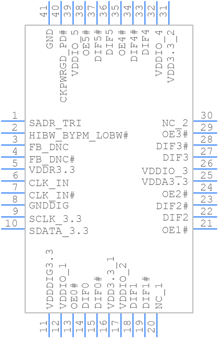 9DBL0641CKILF - Renesas Electronics - PCB symbol