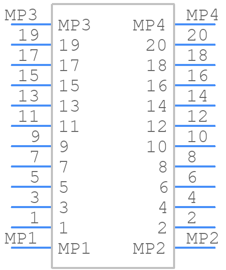 WP3-S020VA1-R500 - JAE - PCB symbol