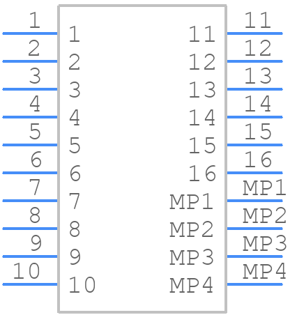 BM23FR0.6-16DS-0.35V(895) - Hirose - PCB symbol