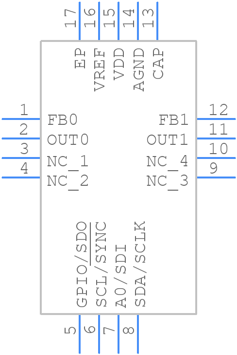 DAC63202RTER - Texas Instruments - PCB symbol