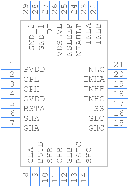 DRV8328ARUYR - Texas Instruments - PCB symbol