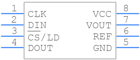 LTC1658CN8 - Analog Devices - PCB symbol