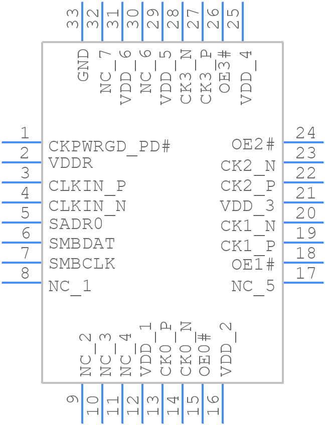 CDCDB400RHBT - Texas Instruments - PCB symbol