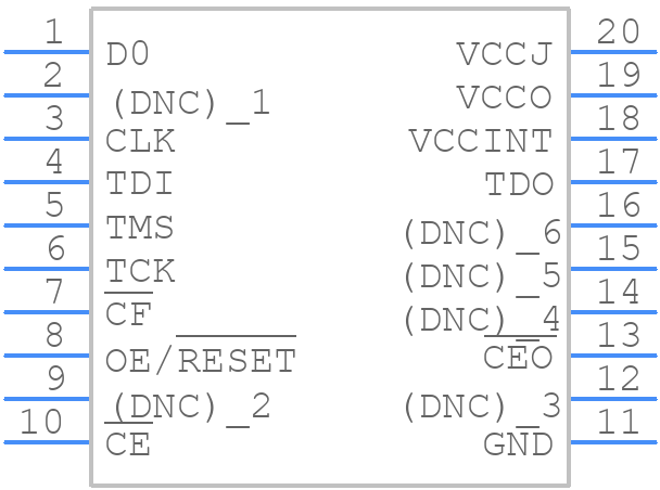 XCF02SVO20CES - AMD - PCB symbol