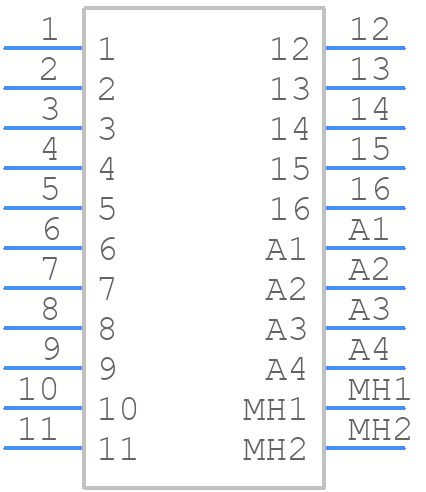 G125-FV116F3-04AB000P - Harwin - PCB symbol