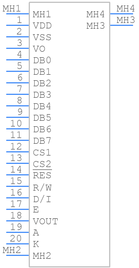 SG12864H - Sunlike Display - PCB symbol