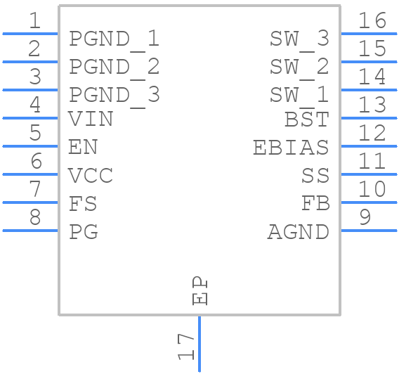 RAA211630GSP#HA0 - Renesas Electronics - PCB symbol