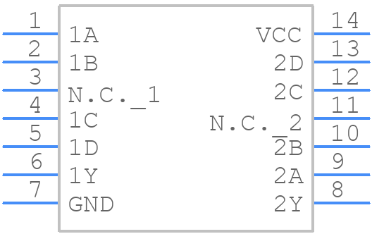 74HC20D,653 - Nexperia - PCB symbol