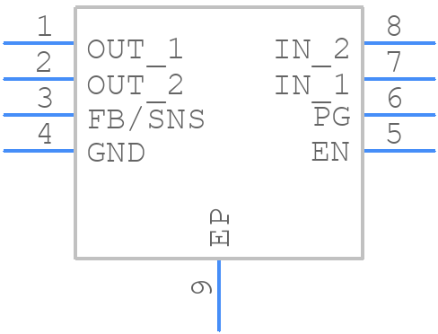 NCP59801CMLADJTCG - onsemi - PCB symbol