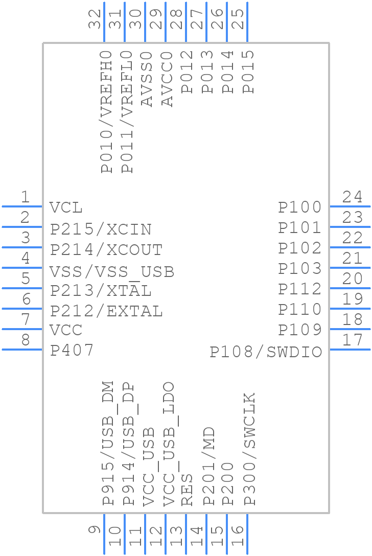 R7FS128783A01CFJ#AA0 - Renesas Electronics - PCB symbol