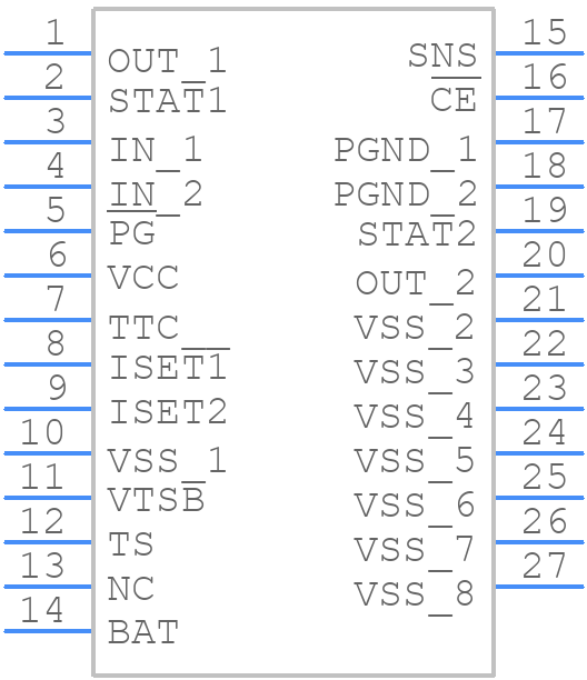 BQ24100RHLT - Texas Instruments - PCB symbol