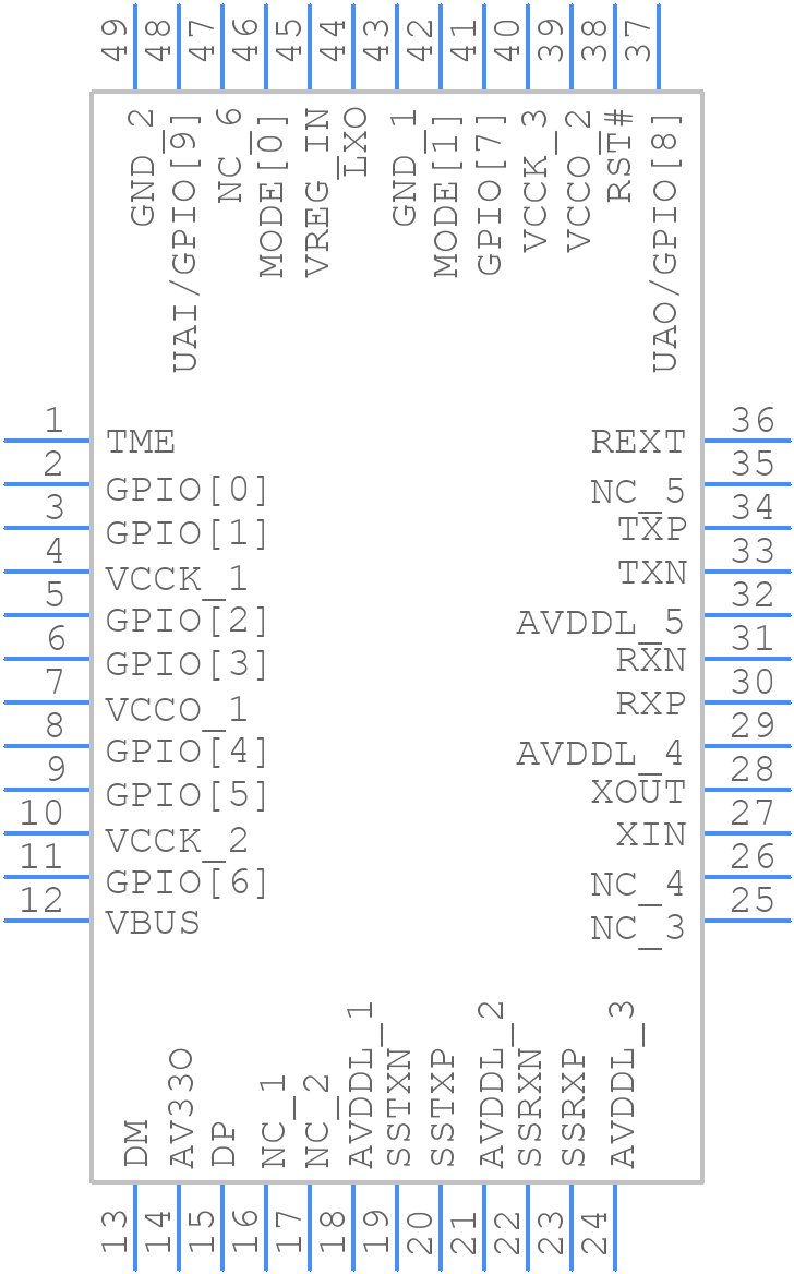 JMS578–QGBA0A - JMicron - PCB symbol