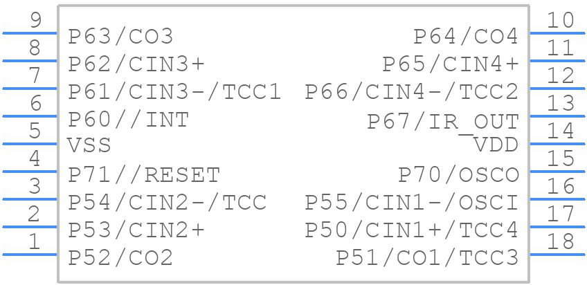 EM78P257AP - ELAN Microelectronics Corp - PCB symbol
