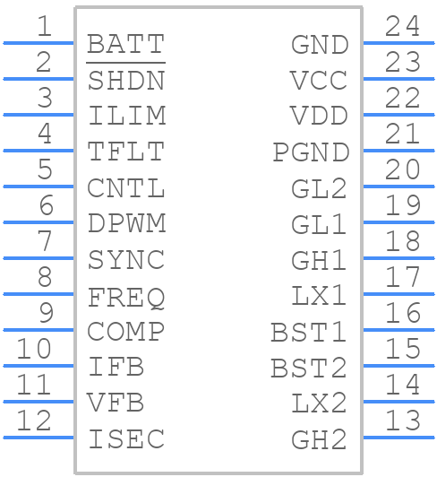 MAX8722CEEG - Analog Devices - PCB symbol