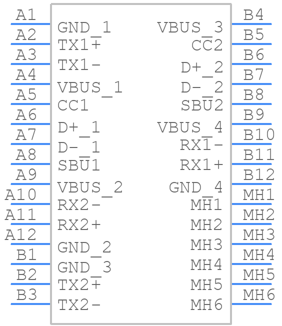 12401951E412A - Amphenol - PCB symbol