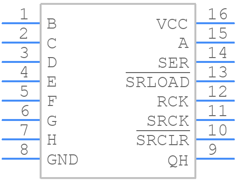 SN74LS597D - Texas Instruments - PCB symbol