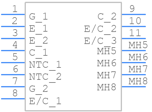 DIM600M1HS12-PC500 - Dynex - PCB symbol