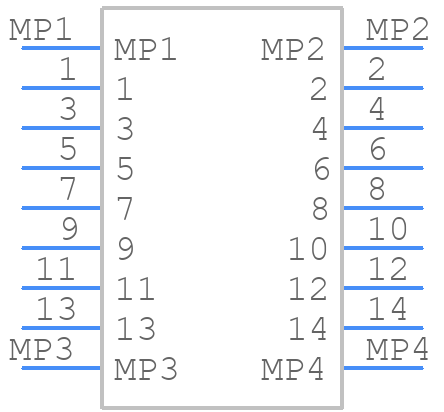 0525591434 - Molex - PCB symbol