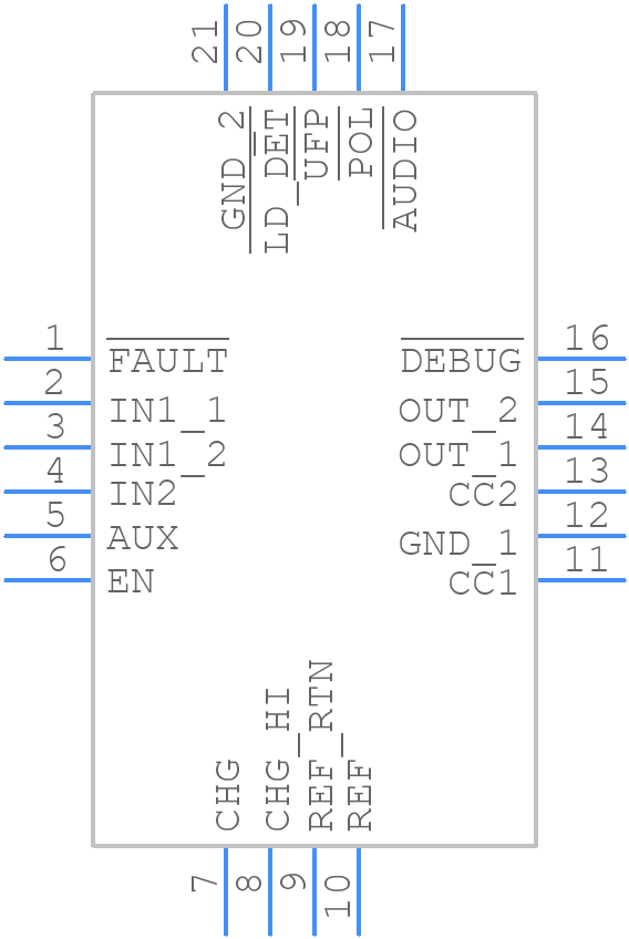 AP25810LQDFZ20-13 - Diodes Incorporated - PCB symbol