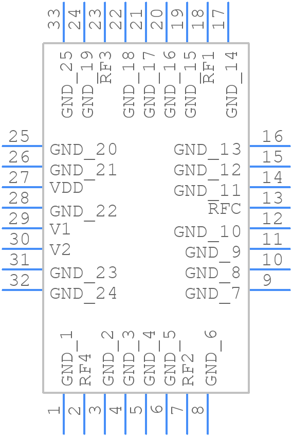 PE42441E-Z - Peregrine Semiconductor - PCB symbol