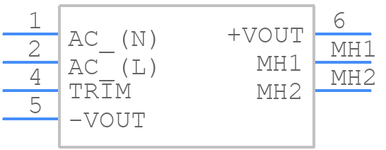 TPP 65-105E-D - Traco Power - PCB symbol