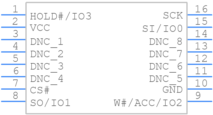 S25FL064P0XMFA000 - Infineon - PCB symbol