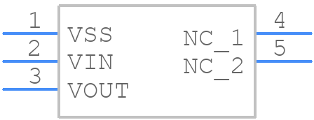 S-817B25AMC-CWO-T2 - ABLIC Inc. - PCB symbol