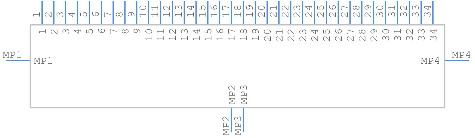 F32R-1A7H1-11034 - Amphenol - PCB symbol