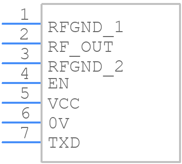 HX1-144.390-10 - RADIOMETRIX - PCB symbol