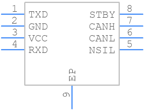 ATA6562-GBQW0 - Microchip - PCB symbol