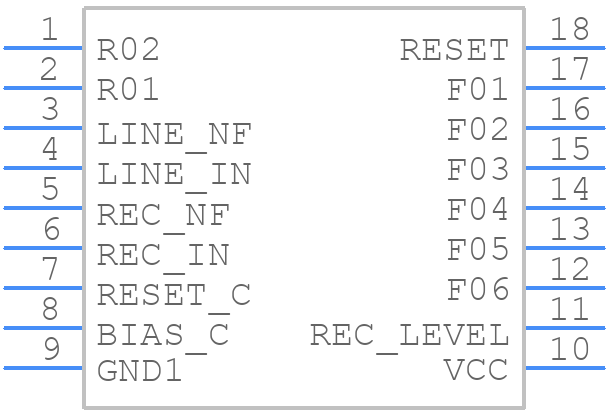 BA3830S - ROHM Semiconductor - PCB symbol