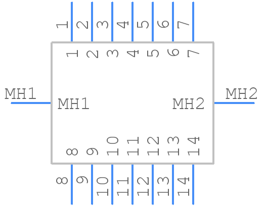 E222Y14E50 - Nicomatic - PCB symbol