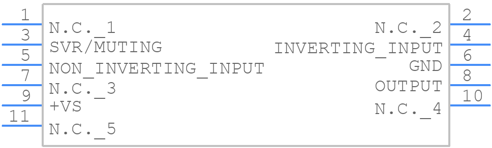 TDA7253 - STMicroelectronics - PCB symbol