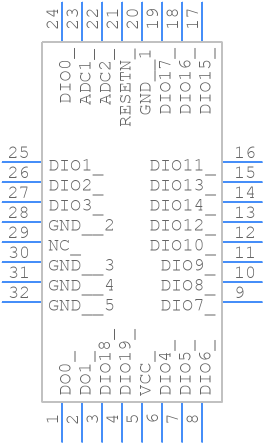 TWE-L-U - Mono Wireless - PCB symbol