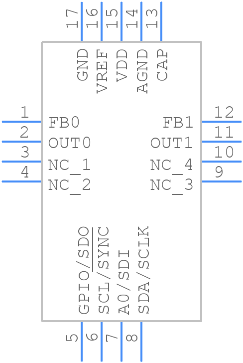 DAC53202RTER - Texas Instruments - PCB symbol