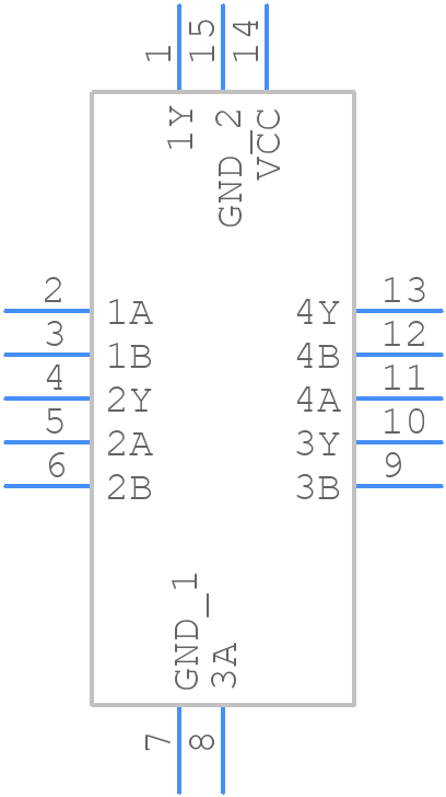 SN74HCS02BQAR - Texas Instruments - PCB symbol