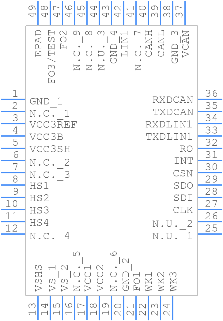 TLE9262QX - Infineon - PCB symbol