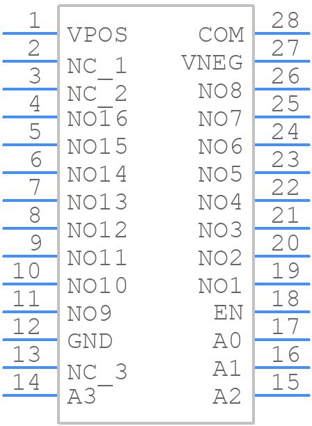 DG1206EUI+T - Analog Devices - PCB symbol