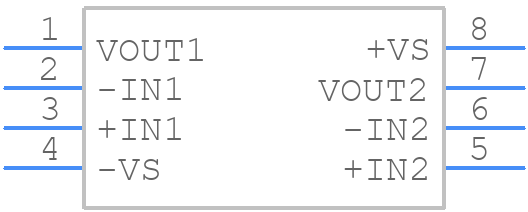 ADA4099-2BRZ-RL7 - Analog Devices - PCB symbol