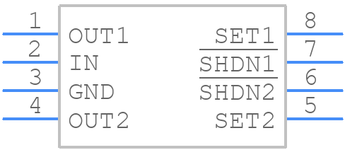 MAX8865TEUA+ - Analog Devices - PCB symbol
