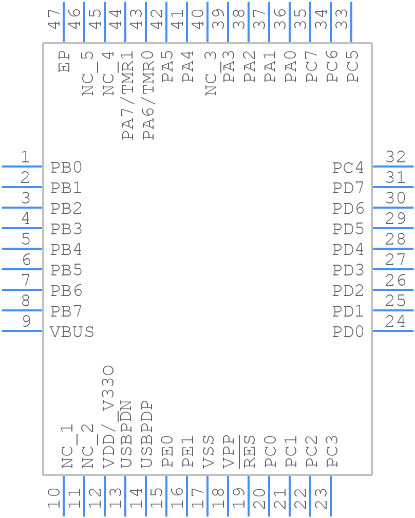 HT45R0072 - Holtek - PCB symbol