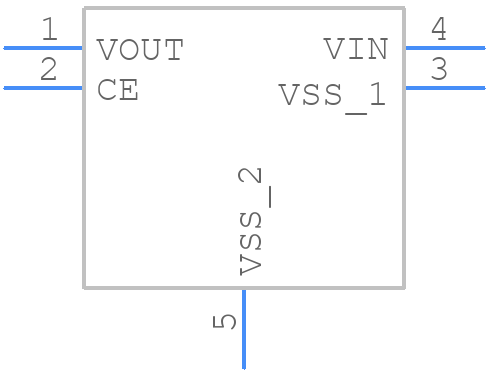 XC6705A351GR-G - Torex - PCB symbol