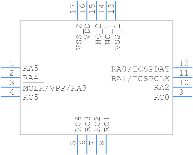 PIC16F17125-I/7N - Microchip - PCB symbol