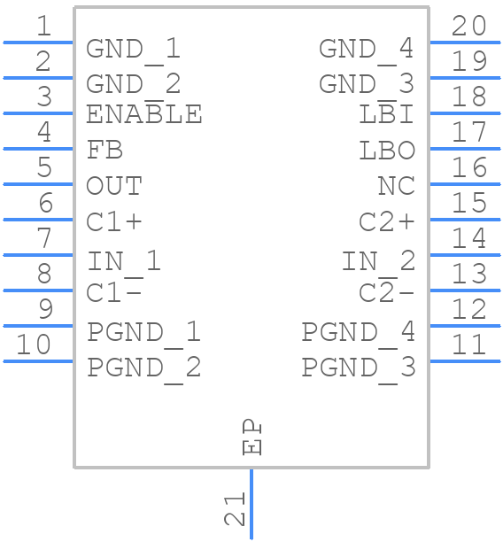 TPS60140PWPRG4 - Texas Instruments - PCB symbol