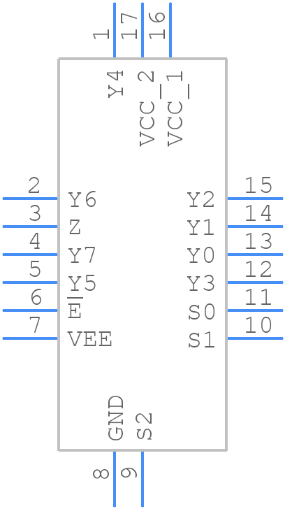 74HCT4051BZX - Nexperia - PCB symbol