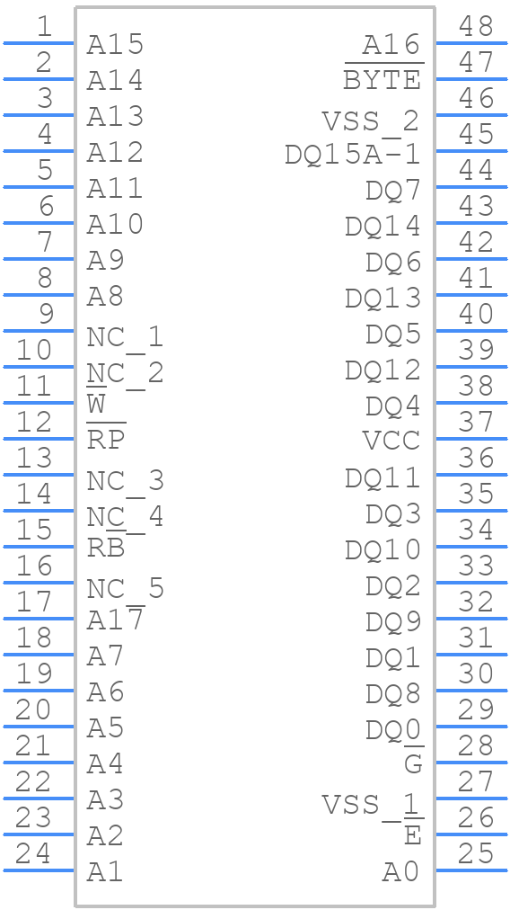 M29F400BB+70N6 - STMicroelectronics - PCB symbol