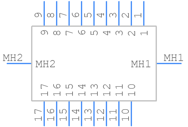 DCM-21WA4S-1A7N-A197 - ITT CANNON - PCB symbol