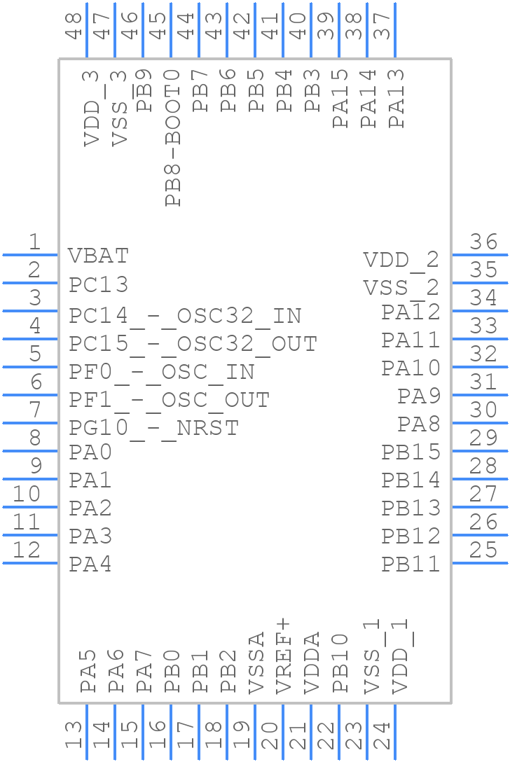 STM32G473CET3TR - STMicroelectronics - PCB symbol