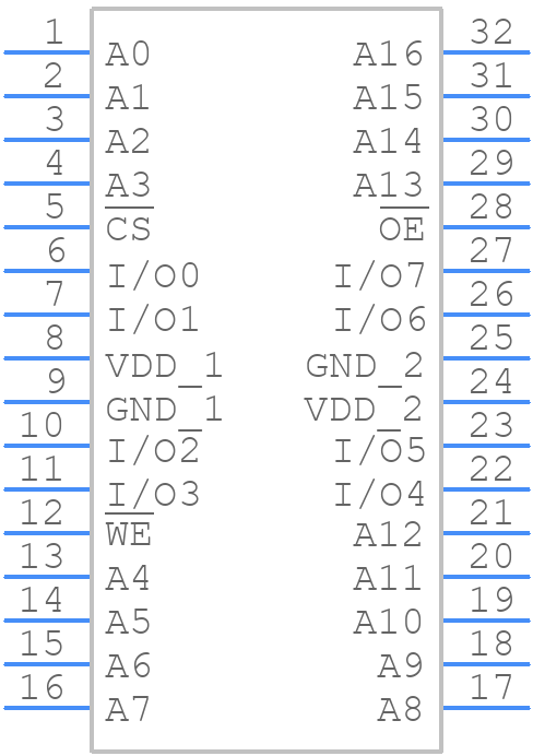 71V124SA12TYGI - Renesas Electronics - PCB symbol