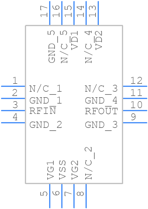 XX1000-QT - MACOM - PCB symbol